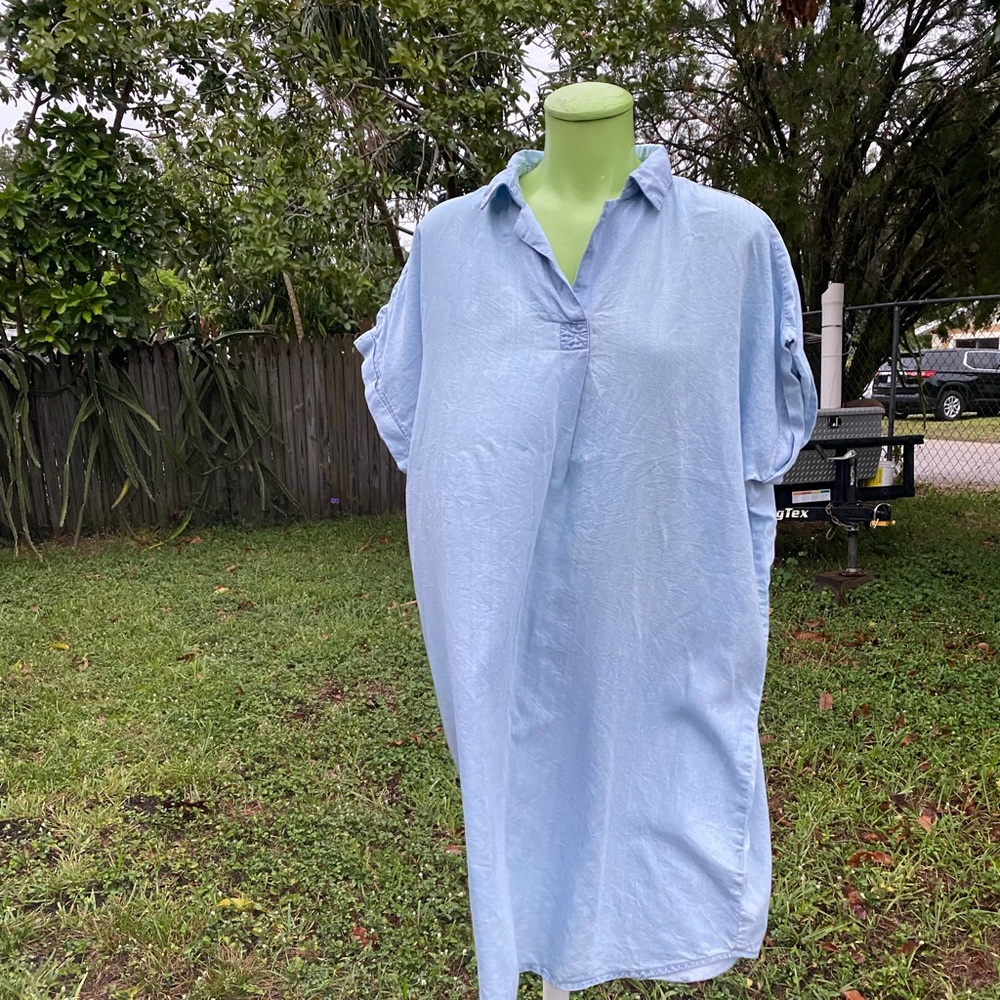 Thread & Supply Chambray Tunic Dress Size M NWOT
